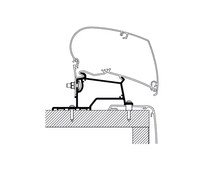 Thule kiinnityssarja Rapido Compact Integral 5,00 m - Kattokiinnikkeet markiisiin - 302932 - 1