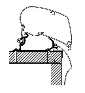 Thule markiisikiinnike Hobby Optima Premium LED 2x 27 cm + 2x 50 cm 9 & 6 - Kattokiinnikkeet markiisiin - 301902 - 1