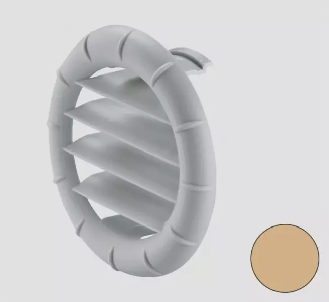 Truma suunnattava ritilä päätesuuttimeen beige - Ilmakeskuslämmityksen asennustarvikkeet - 40721-02 - 1