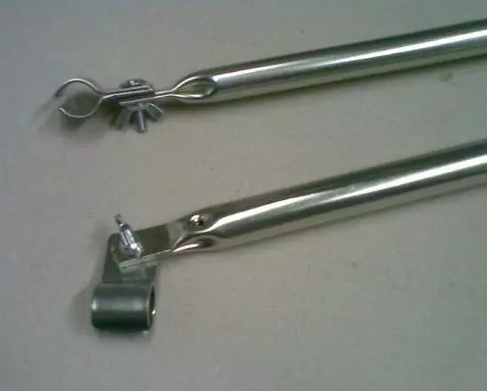 Vaakatanko 25x1mm teräs 170-260 cm koukku/koura - Telttojen lisävarusteet ja tarvikkeet - 800312-2 - 1