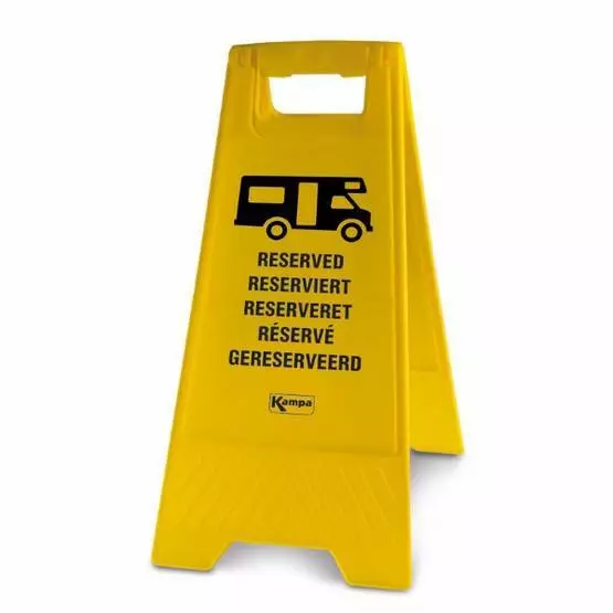 Varattu-kyltti leirintäalueelle A-kehys - Karavaanarin tärkeimmät tarvikkeet - 9120001012 - 1