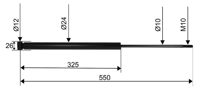 Vetopään iskunvaimennin GTA 1,6 BPW - Peräkärryn iskunvaimentimet - 12712 - 1