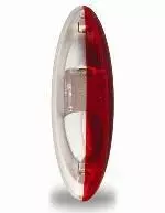 Äärivalo 124x39mm painettava lasi Punainen/valkoinen - Äärivalot - 09003363 - 1