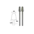 Jyrsintäpuikko 4,0 mm 2 kpl - Micromot poraus- ja jyrsintäterät - 28723 - 2