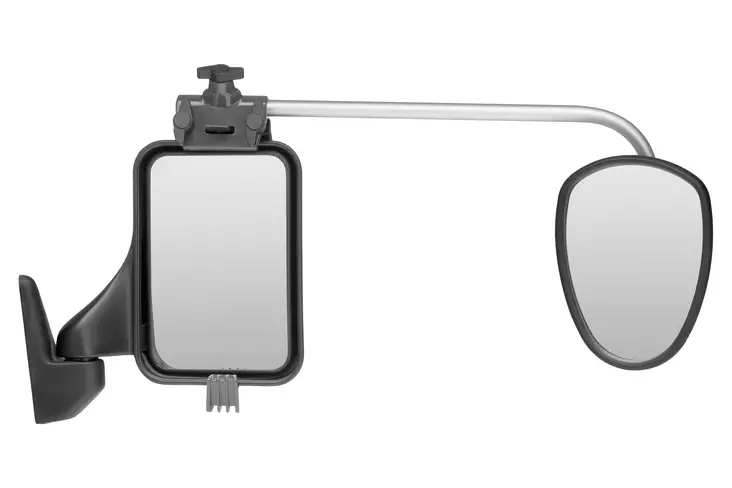 Alufor, pitkä varsi, alumiini, kupera lasi, peilipari - Lisäpeilit vetoautoon - REP3003 - 1
