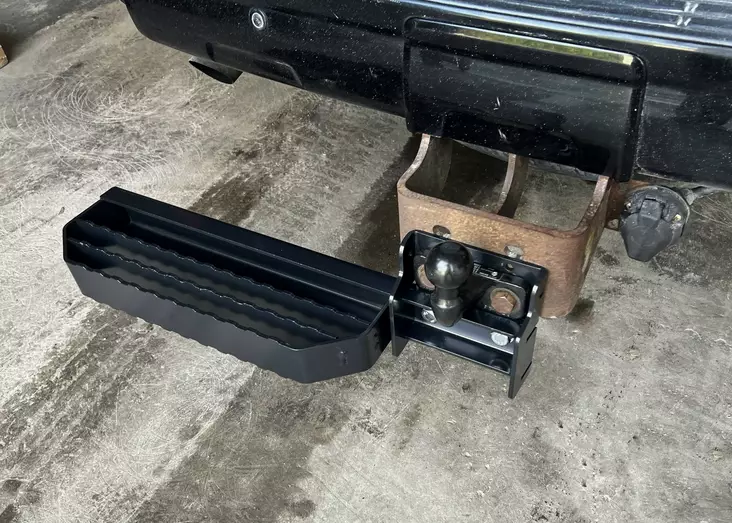 Astinlauta, käännettävä askelma, laipalla - Vetopää ja -koukku tarvikkeet - HT-153 - 1