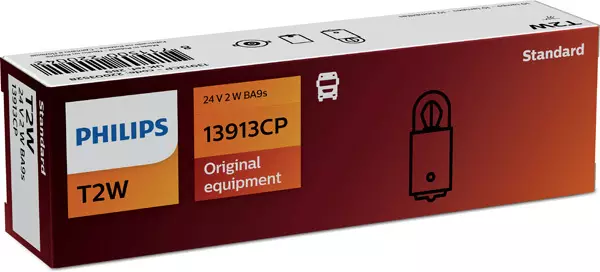 Autolamppu Philips T2W 24V 2W BA9S - Auton polttimot - 100-13913 - 1