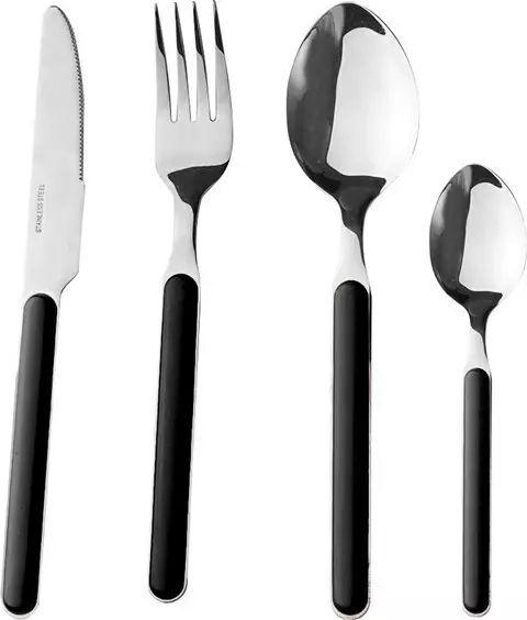 Brunner aterinsarja Delice musta, 16 osaa - Melamiiniastiastot ja aterimet - 0832016NC03 - 1