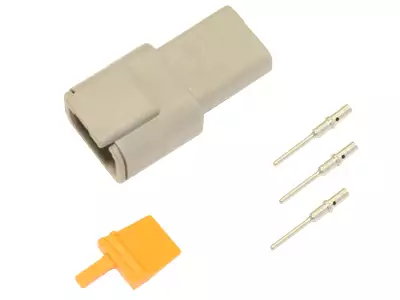 Deutsch DTM Liitin / Pistoke 3-pin. Uros 0.5mm² - Deutsch-liittimet - 1605-N8K073 - 1