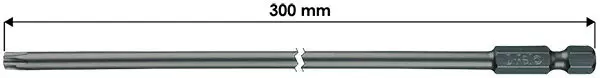 Erikoispitkä ruuvauskärki 300 mm T25 - BITS-sarjat - 260-036-25203 - 1