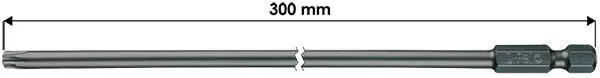 Erikoispitkä ruuvauskärki 300 mm T30 - BITS-sarjat - 260-036-30203 - 1