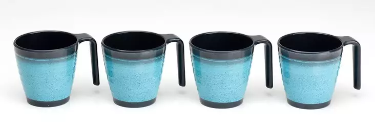 Flamefield melamiinimukit Granite Aqua, 4 osaa - Melamiiniastiastot ja aterimet - GA423 - 1