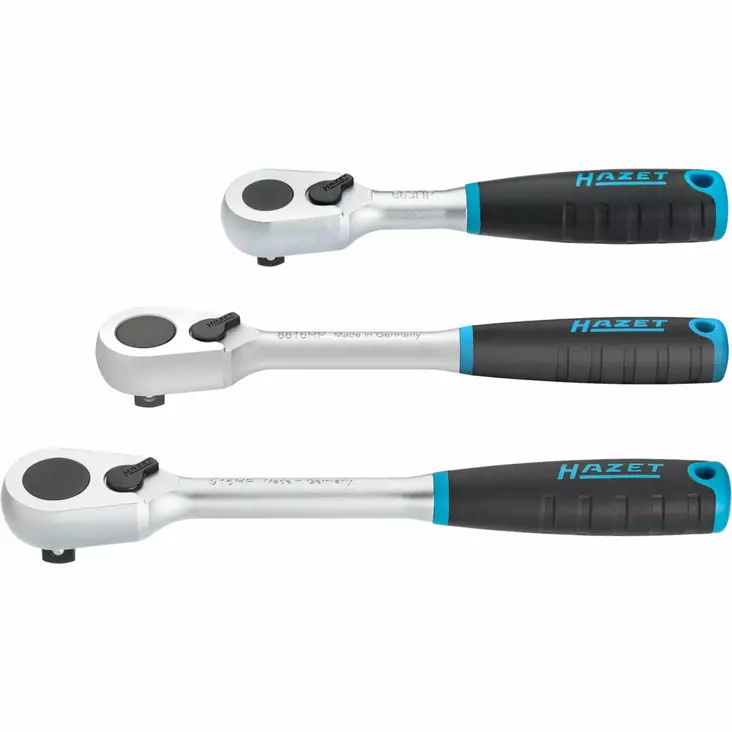 Hazet 1/4"+3/8"+1/2" 90z hiper räikkäväänninsarja 863HP, 8816HP, 916HP - Räikät ja vääntimet - HAZ916-3 - 1