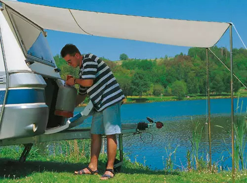 Katos DWT Flora harmaa, 200x240 cm koko 1, kaksi pystytankoa 22x1 - Teltat asuntovaunuun ja asuntoautoon - 1873013 - 1