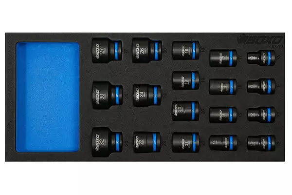 Konehylsysarja 1/2", 18 osaa - Työkalumoduulit työkaluvaunuihin - 284-BX773 - 1