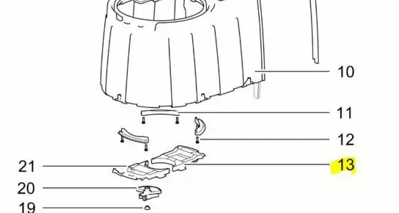 Kulhon pidin C250/C260 - Kaikki Thetford kasettivessojen varaosat - 50733 - 1