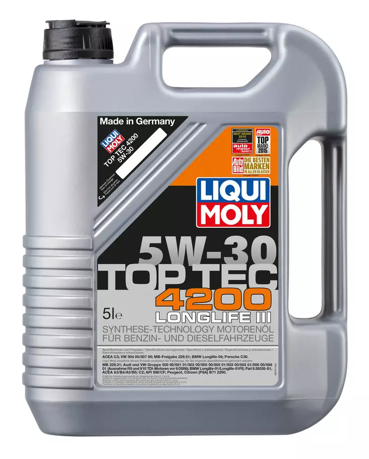 Liqui Moly Top Tec 4200 5W-30 5L - Moottoriöljyt - LQM8973 - 1