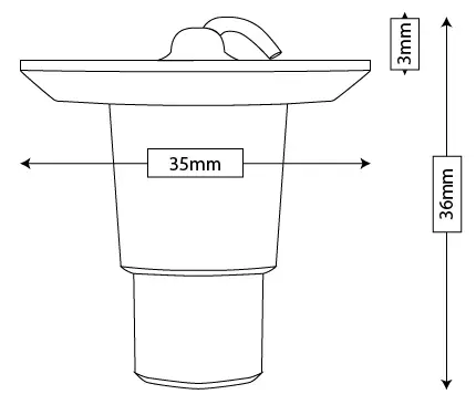 Maskisuoja kiinnike 3mm - Maskisuoja kiinnikkeet - TSKIIN3 - 1