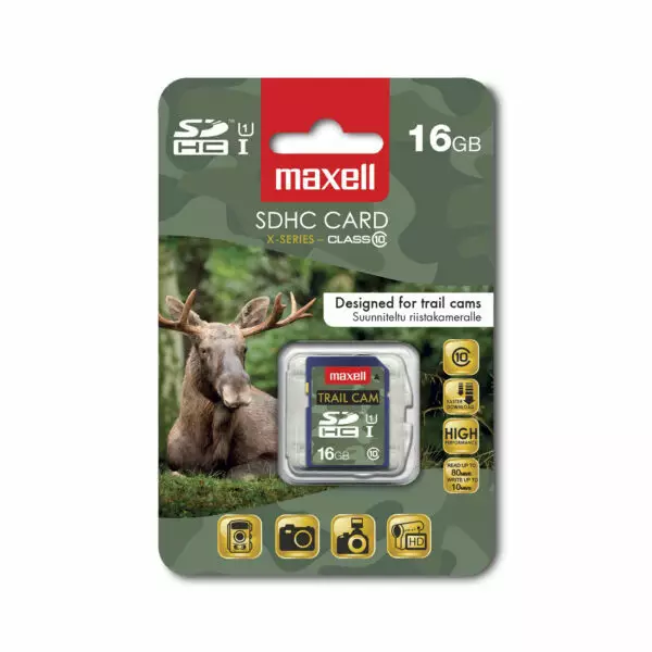 Muistikortti SDHC 16GB, Maxell CLASS 10 Riistakameraan tai Autokameraan - Kodin elektroniikka - 854423 - 1