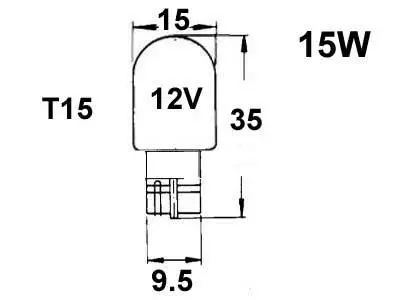 Polttimo Blick 12V 15W T10 Lasikanta - Auton polttimot - 1243 - 1