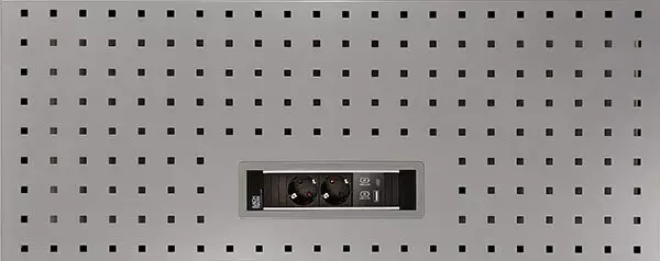 Reikälevy 001 Pistoras. 2X230V + USB A&C - Reikälevyt - 285-001P-3 - 1