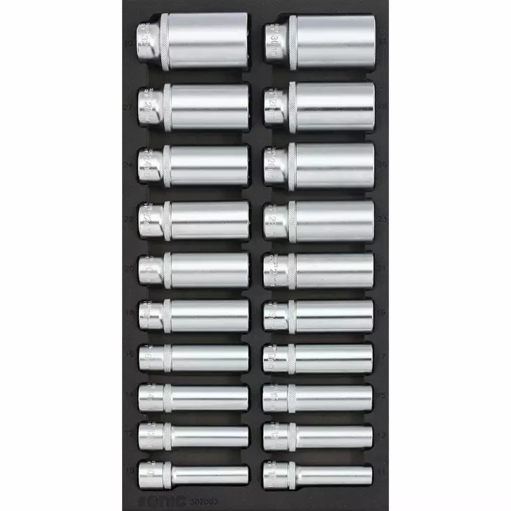 Sonic SFS 1/3 1/2" pitkä hylsysarja 20 osaa - Työkalumoduulit työkaluvaunuihin - SON302003 - 1