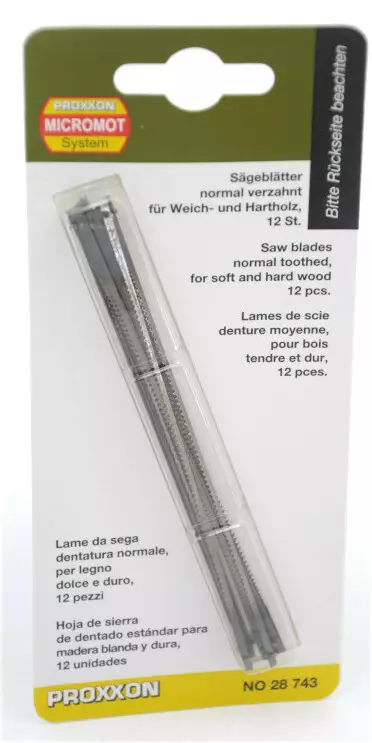 Tappikiinnitteinen lehtisahanterä normaali 12 kpl - Proxxon lajitelmat ja muut terät - 28743 - 1