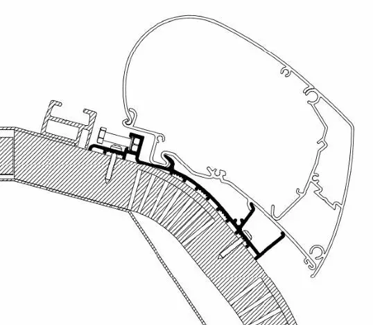 Thule kiinnityssarja Carthago 5,0 m C-Line 2014- 9200 / 6300 / 6200 - Kattokiinnikkeet markiisiin - 307253 - 1