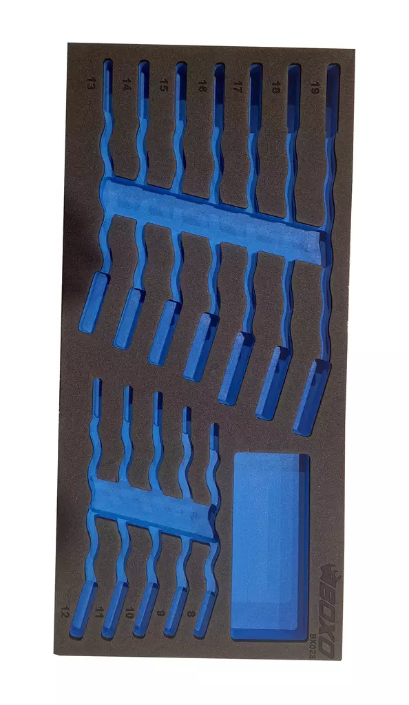 Työkalualusta tyhjä räikkälenkeille - Tyhjät työkalufoamit - 284-BXE023 - 1