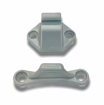 Ulko-oven aukipidin + vastakappale, vaaleanharm. - Ovien, luukkujen osat - 0100603 - 1