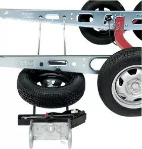 Varapyöräteline 1250-1550 - Asuntoauton ja -vaunun koriosat - 1555943 - 1