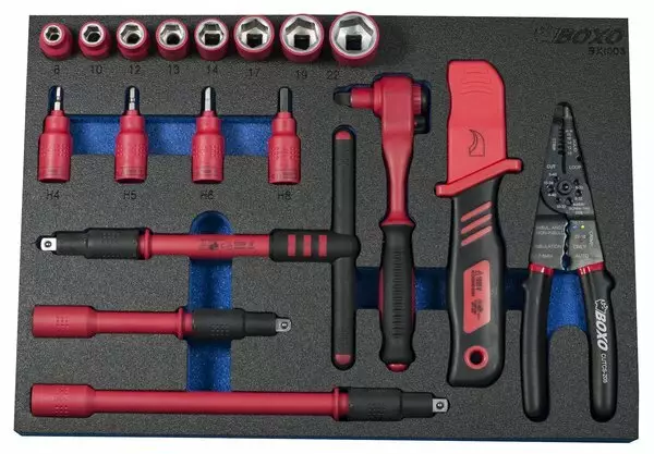 VDE Työkalusarja Hybridiautoille 3/8" 18-osainen - Sähkö- ja hybridiautojen työkalut - 291-BI003 - 1