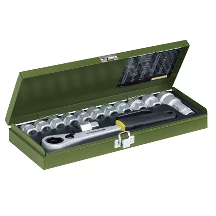 Hylsysarja pitkille pulteille 13-27 mm 14-osaa 1/2" - Hylsysarjat - 23604 - 1