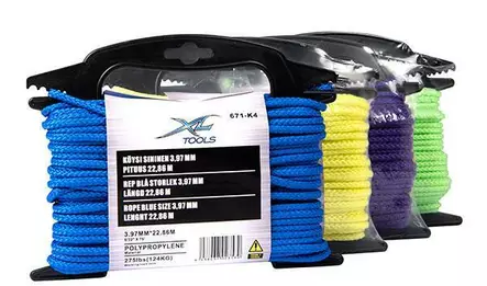 Köysi 4 Eri Väriä3,97mm Pituus 22,86M - Köydet, narut ja vaijerit - 671-K4 - 1