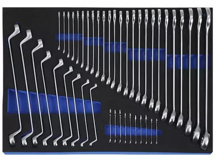 Lenkki- / Kiintolenkkiavainsarja Boxo 6-34 mm - Työkalumoduulit työkaluvaunuihin - 284-BXA144 - 1