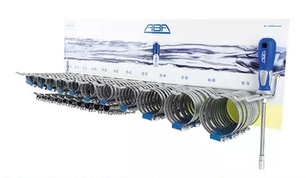 Piikkiteline, 244 kiristintä + taipuisavartinen letkunsideavain - Pientarvikevalikoimat - 066-A244 - 1