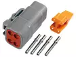 Deutsch DTM Liitin / Pistoke 4-pin. Naaras 0.5mm² - Deutsch-liittimet - 1605-N8K074 - 1