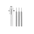 HSS-poranterät, Ø 0,5 mm 3 kpl - Poranterät - 28864 - 1