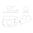 RAM Mounts C-sarja pallo 38x89 mm tasokiinnike - RAM Mounts C-sarja - RAM202U24 - 2