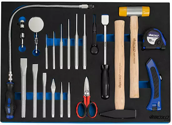 23-Osainen Boxon työkaluvaunuihin sopiva työkalusarja - Työkalumoduulit työkaluvaunuihin - 285-TK330-4 - 1