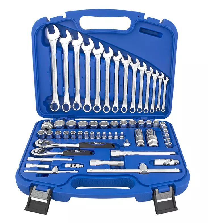 58 osainen työkalusarja 1/4" ja 3/82 vääntiöillä - Hylsysarjat - PP120164 - 2