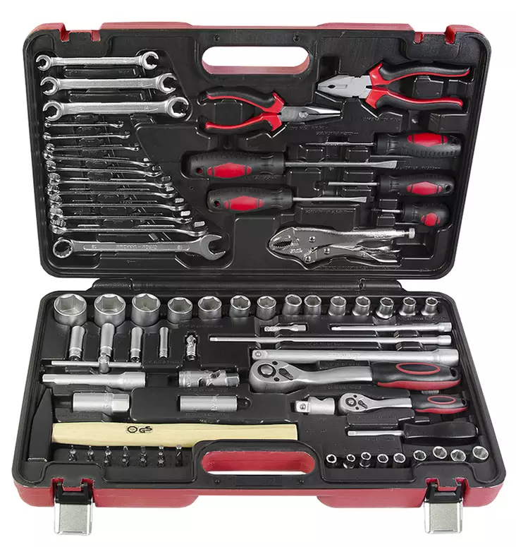 84 osainen Työkalusarja 1/4" ja 1/2" vääntiöillä, 6 kulmaiset hylsyt - Työkalusarjat - HC2484 - 2