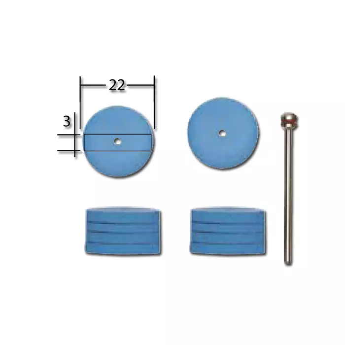 Elastiset silikonilaikat pyöränmuotoiset - Proxxon timantti, kiillotus ja puhdistus - 28294 - 1