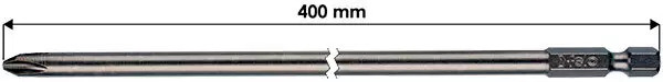Erikoispitkä ruuvauskärki 400 mm PH2 - BITS-sarjat - 260-032-02204 - 1