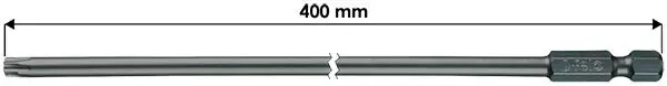 Erikoispitkä ruuvauskärki 400 mm T20 - BITS-sarjat - 260-036-20204 - 1
