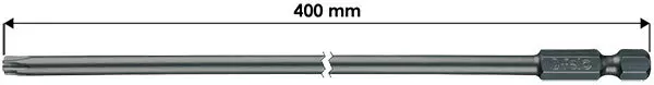 Erikoispitkä ruuvauskärki 400 mm T30 - BITS-sarjat - 260-036-30204 - 1
