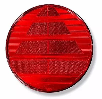 Heijastin pyöreä punainen kolmio Ruuvikiinnitys kolmio keskellä - Peräkärryn heijastimet - 0900874 - 1