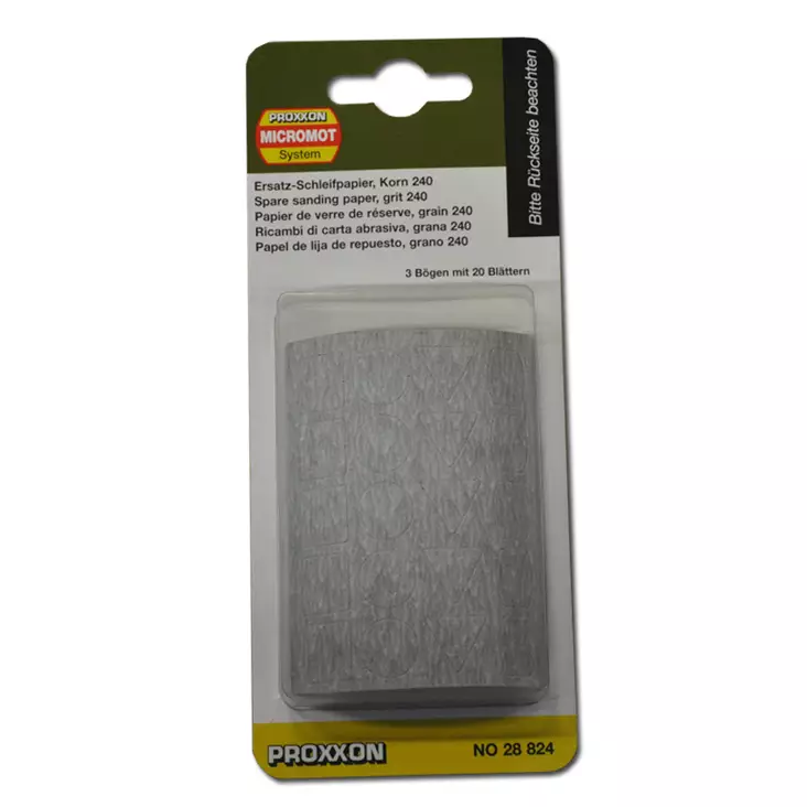 Hiomapaperit PS 13-hiomakynään P240 3 arkkia - Proxxon käsilaitteiden varusteet - 28824 - 1