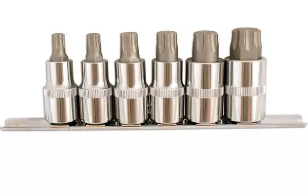 Hylsysarja KiskossaTorx Plus 1/2" 6-osaa - Hylsysarjat - 258-5214 - 1