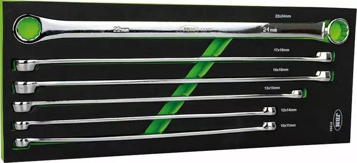 JBM erikoispitkä lenkkiavainsarja 6 osaa - Hylsysarjat - 50-51864 - 1